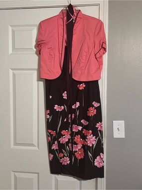 dressbarn Coral Satin Lined Jacket